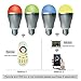 FUYUTEC WiFi LED Light Bulb, 9W (60W Equivalent) RGB+Warm White Dimmable Colorful 800 Lumen, Color Change Controlled by Remote or Smart Andriod iOS Phone Via WiFi iBox