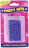 Oasis Supply Glitter Birthday Candles, 2.25-Inch, Purple