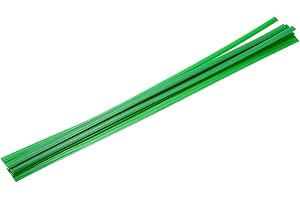 MECCANIXITY 10 Pcs Green Plastic Welding Rods 9.5mm x 500mm HDPE Flat Ribbon Plastic Welding Strip for Repairing Water Tanks 