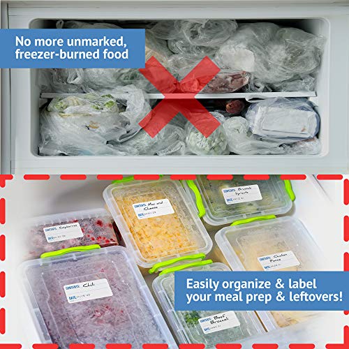 MESS Dissolvable Freezer Labels 500 Removable Food Container Labels