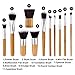 Xubox Makeup Brush Set, 11 Pieces Makeup Brushes Set Professional Bamboo Handle Premium Synthetic Kabuki Foundation Blending Blush Concealer Eye Face Liquid Powder Cream Cosmetics Brushes Kit with Bag