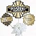 Big Dot of Happiness Roaring 20's - 1920s Art Deco Jazz Party Centerpiece Sticks - Table Toppers - Set of 15
