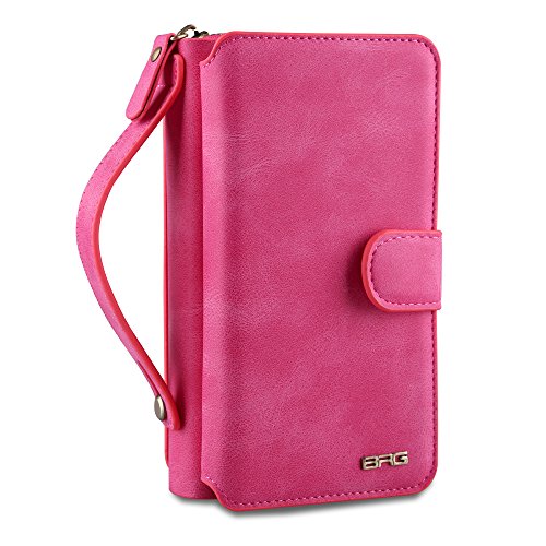 image for Urvoix Galaxy S8 Plus, Premium Leather Zipper Wallet Multi-functional 