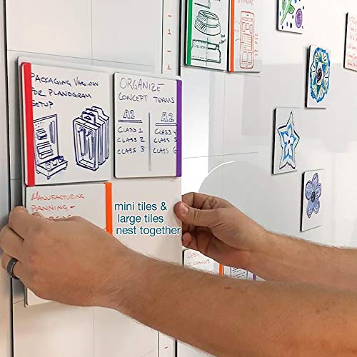 mcSquares Tiles Kit” Rigid, Stackable, Whiteboard