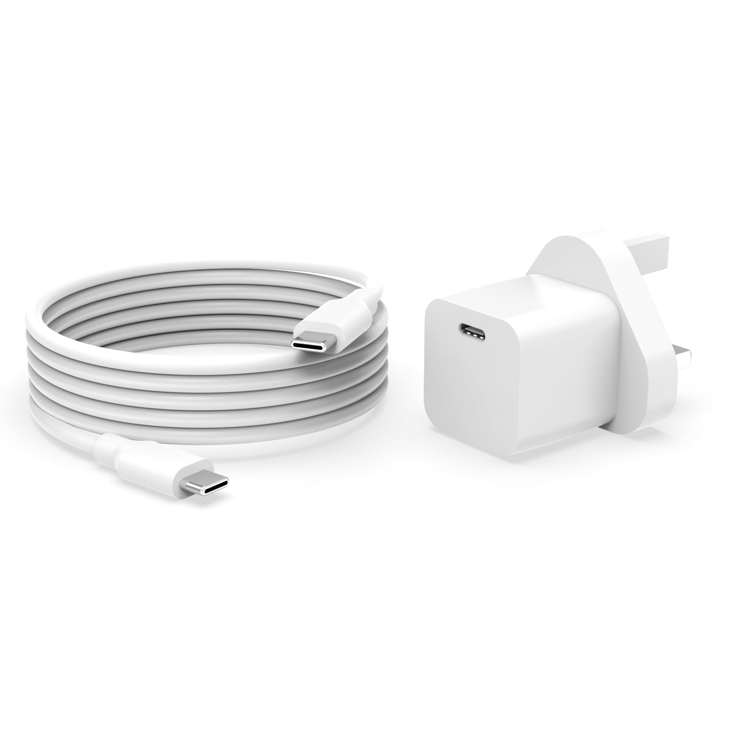 20W Slim Fast Charger Compatible with iPad 10th 11th Generation A16 2025 Gen, Fit for iPad Pro/Air/mini, for AirPods Pro 3 4, Charging Plug and 1.8 M USB C Cable