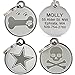 GoTags Playful, Custom Engraved Pet ID Tags, Solid Stainless Steel, Personalized Dog and Cat Pet ID with up to 4 Lines of Text, Cute, Durable and Long-Lasting