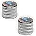 Seismic Audio - SAGA44-2 Pack of Chrome and Pearloid Knurled Metal Replacement Knobs for Electric Guitar