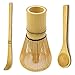 MATCHA DNA Bamboo Matcha Whisk and Scoop Set - Traditional Matcha Whisk Made from Durable Golden Bamboo for Matcha Tea Preparation