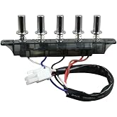 ADZJOY 4/5 Button Old Range Hood Switch Button Universal Accessories Replacement Control Panel Kitchen Appliance Range Hood Parts(5-Button)