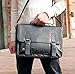 Berchirly Vintage Office 13.3Inch Laptop Briefcase Men Shoulder Business Messenger Bags Tote Black