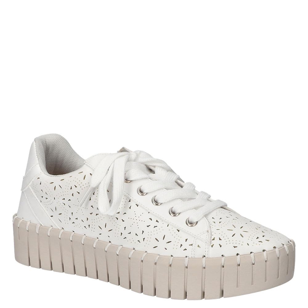 Easy Street Women’s Retta Sneaker, White, 9 X-Wide