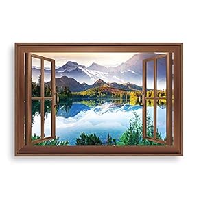 Framed Canvas Wall Art for Living Room, Bedroom Mountain View Canvas Prints for Home Decoration Ready to Hang - 16x24 inches