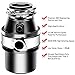 Goplus Garbage Disposal with Cord, 1.0HP 2600RPM Compact Continuous Feed Household Garbage Disposal, Kitchen Food Waste Disposer
