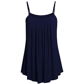 VEMOW Sommer Frauen Damen Elegante Lose Leibchen Damen Einfarbig Tank Tops Plus Größe S ~ 6XL Vintage Tunika Hemd T-Shirt