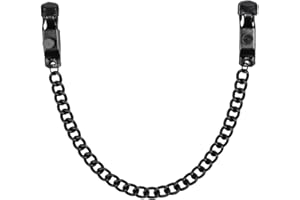 DazzBirr Nipple Clamps with Chain Necklace for Women Men Nipple Clip for Pressure Adjustable Pleasure Tools for Women Non Piercing Faux Body Jewelry for Women Men