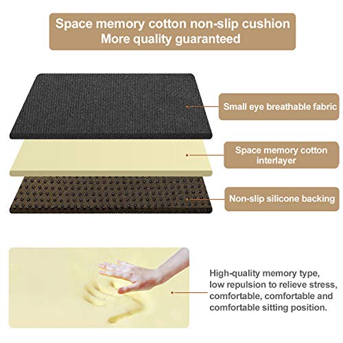 Palewell Car Seat Cushion Non-Slip Mat, Car Seat Covers for Auto Car Supply, Memory Foam Seat Cushion, Office Chair Cushion