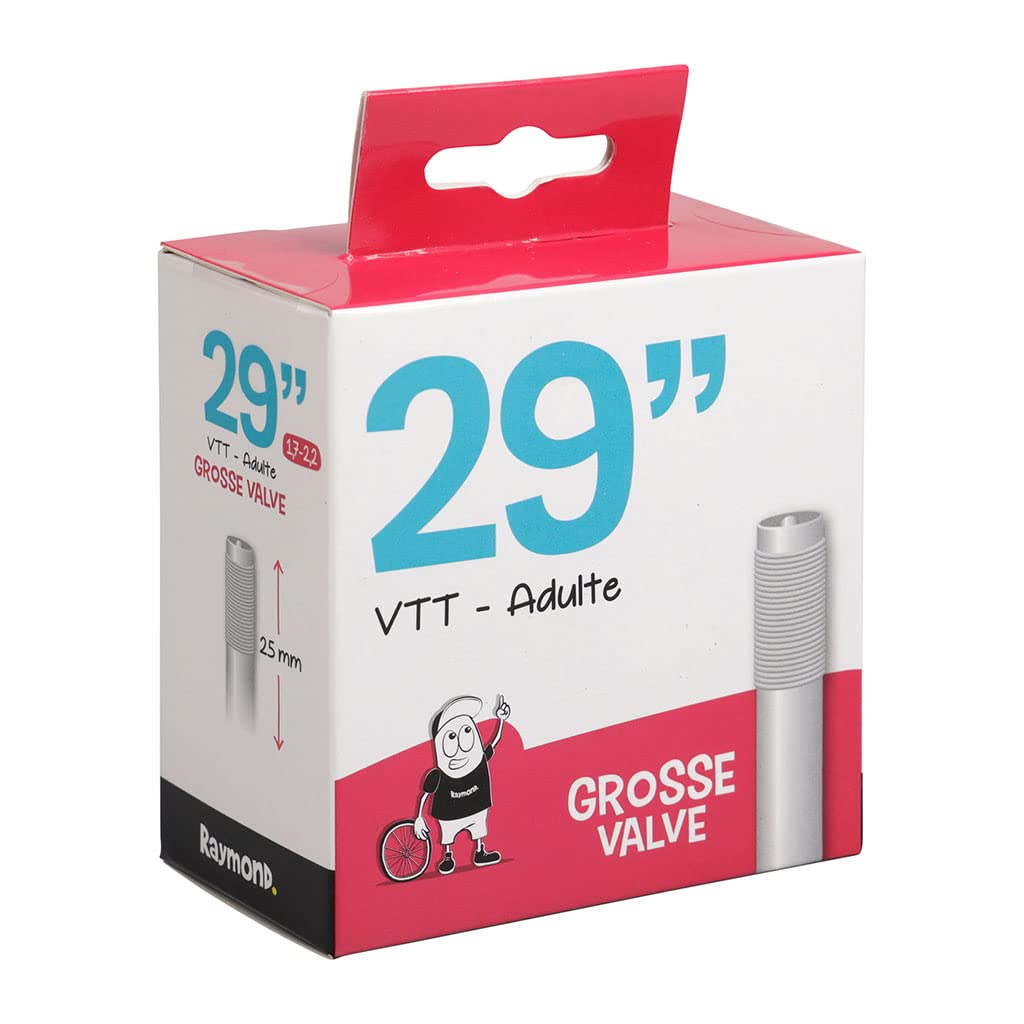 Raymond – Inner Tubes for Bicycle – 29 Inch Inner Tube for Bicycle (Adult Mountain Bike), Adult Bike Inner Tube 29 x 1.90 cm – Big Valve – Inner Tube Size 29 x 1.7-2.2