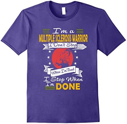 Mens I'm a Multiple sclerosis warrior t shirt 2XL Purple