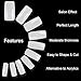 ECBASKET Full Cover False Nails Artificial Nails Fake Nails 500pcs Full Coverage Natural Acrylic Nails 10 Sizes with Bags