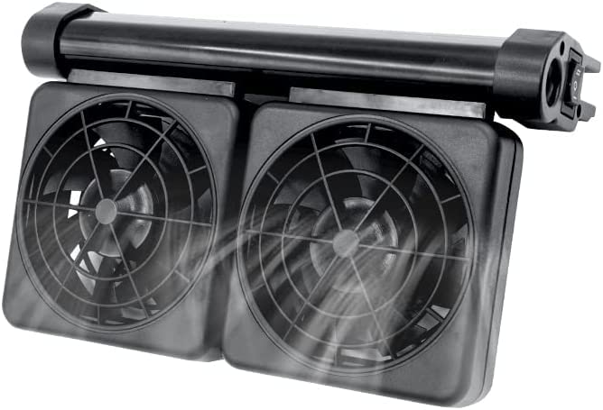 YEKUYEKU Aquarium Cooling Fan, Aquarium Chillers Cooling Fan, 2 Wind Speed Adjustable Aquarium Chillers Fish Tank Fan for Salt Fresh Water (2 Head)