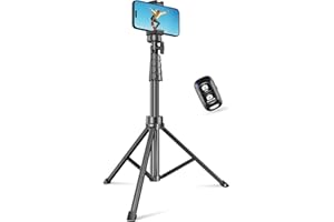Sensyne 62" Phone Tripod & Selfie Stick, Extendable Cell Phone Tripod Stand with Wireless Remote and Phone Holder, Compatible