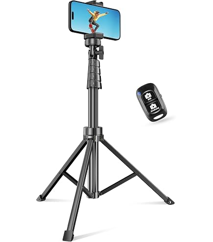 Trépied Téléphone 168cm VIELKNOV Extensible Pliable - Support Caméra Avec Clip Rotatif 360° Pour IPhone, GoPro, Reflex