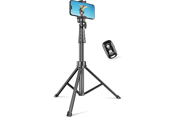 Sensyne 62" Phone Tripod & Selfie Stick, Extendable Cell Phone Tripod Stand with Wireless Remote and Phone Holder, Compatible