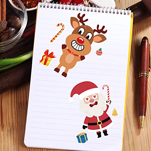 Christmas Make Your Own Stickers, 32 Sheets Christmas Make a Face Stickers, Kids Arts Crafts Xmas DIY Sticker for Christmas Holiday Winter DIY Crafts Party Favor