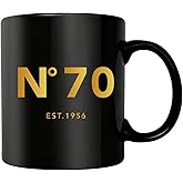 NGLIV 70th Birthday Gifts for Women Men,1956 Birthday Gifts for men Women Mom Dad Sister Best Friends 70th Birthday Mug Birthday Presents Coffee Mug Black