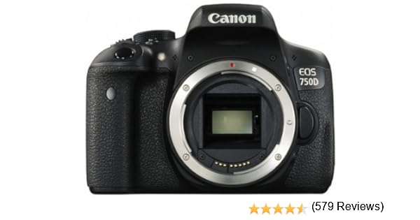 Canon EOS 750D Body - Cámara réflex digital de 24.2 Mp (pantalla 3 ...