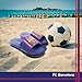 FC Barcelona Messi Mens Pool Slide Sandal, Water-Resistant Slipper for Beach & Shower