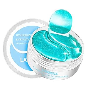 LANBENA Hyaluronic Acid Hydra-Gel Eye Mask Sheet Collagen Eye Patches Skin Care Eye Gel for Moisturizing Remove Dark…