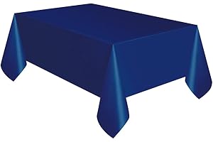 Navy Blue Plastic Tablecloth, 108" x 54"