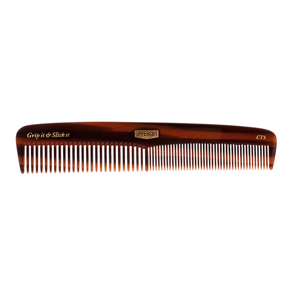 Uppercut Deluxe CT5 Tortoise Shell Comb, A Detangling Wide Tooth Comb