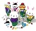 Funiverse Bulk Family Pack 18 Sets of Easter Egg Decorating Foam Kids Craft Kits (Easter Eggs Not Included) - Over 700 Pieces of No Mess. No Stains