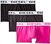 Diesel Men's 3-Pack Shawn Stretch Boxer Trunk, Pink/Charcoal/Black, Small