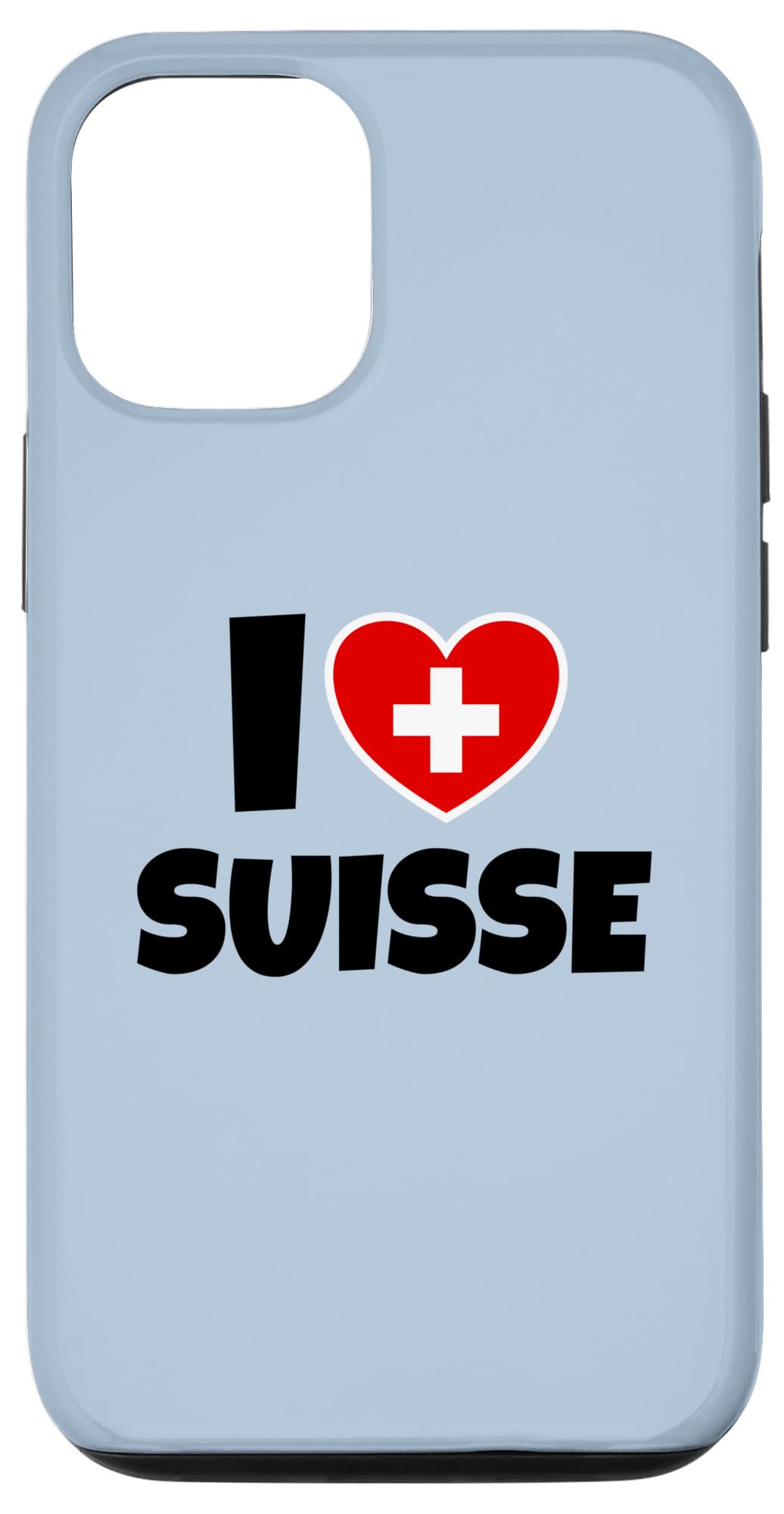 iPhone 15 I Love Suisse with Swiss Switzerland Flag and Heart Case