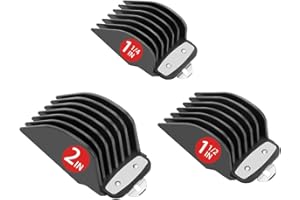 Yeanifeana Hair Clipper Guards, 16 14 12 10 Compatible with Most Wahl Clippers,3 Cutting Lengths 2 inch/1.5 inch/1.25 inch, F