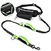 U-picks Hands-Free Dog Leashes, Running Dog Leash, Double Handle/Reflective/Bungee Belt, Medium Large Dog Training Walking Jogging Camping, Adjustable Waist Bag Pet Lead Set with Water Bottle Holder