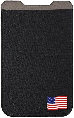 Sincase Extra Tall Stick-on Phone Wallet Secure Totally Cover Sticker Pocket Self Adhesive Credit Card Holder for Back of Phone, iPhone, Samsung, Most Smartphones &amp; Cases, Flag
