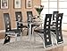 Coaster Home Furnishings Los Feliz Dinning Table with Glass Top Matte Silver and Clear