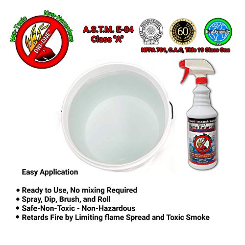 Fire Retardant Spray for Fabric, Wood, Plant Based Products Class A