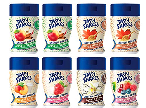 Kernel Season's Tasty Shakes Oatmeal Mix-ins Mini Jars Variety Pack, 0.9 Ounce (Pack of 8)