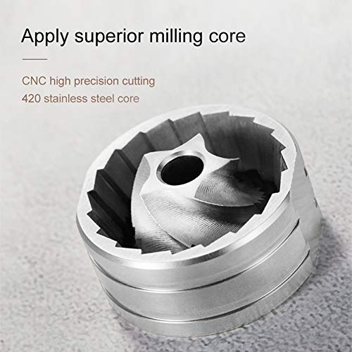 HERO Manuelle Kaffeemühle, Multi-Mahlgrad für French Press Chemex Moka Pot Hand Drip Pour Over Aeropress, Rostfreier… – Bild 3