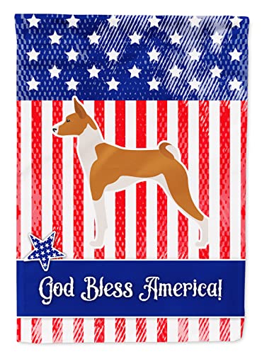 Caroline's Treasures BB3374GF USA Patriotic Basenji Garden Flag Mailbox Flag De…