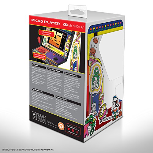 My Arcade Dig Dug Micro Player Collectible MiniatureFully Playable, 6.75 Inch Collectible