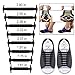 Talent Fashion Kids/Adults Tieless Elastic Silicone No Tie Shoelaces, Waterproof Rubber Flat Running Shoe Laces for Sneakers Board Shoes Casual Shoes and Boots, Black