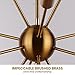 Housen Solutions Sputnik Chandeliers 12 Lights Vintage Brass Pendant Lighting, UL Listed