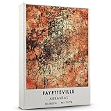 Fayetteville Map Poster, Arkansas Map Art