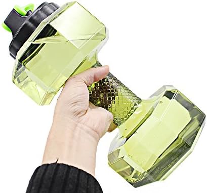 Dreamsoul 2.2L / 75oz PETG Eco-friendly Dumbbell Shape Water Bottle Fitness Equipment Sport Kettle Space Cup - Green